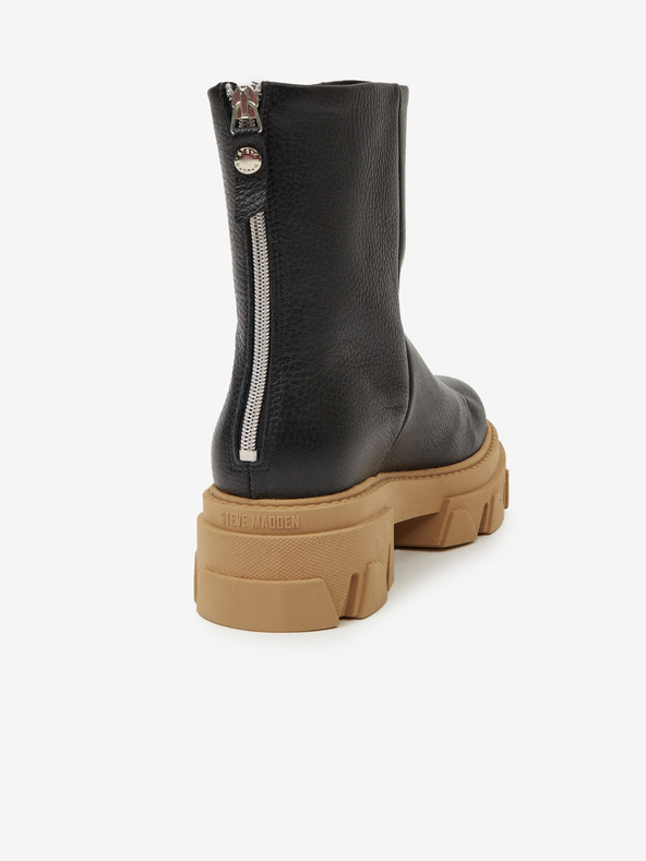 Steve Madden Čierne kožené členkové topánky Steve Madden Maryann