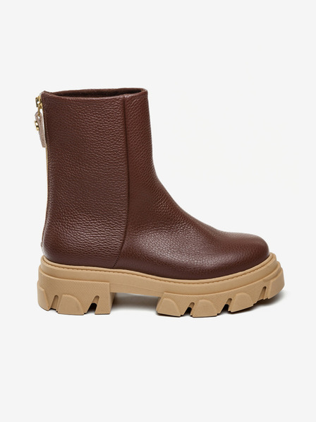 Steve Madden Hnedé kožené členkové topánky Steve Madden Maryann