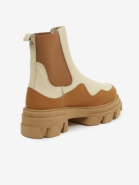 Steve Madden Hnedé a béžové dámske kožené členkové topánky Steve Madden Merilyn