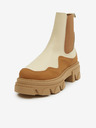 Steve Madden Hnedé a béžové dámske kožené členkové topánky Steve Madden Merilyn