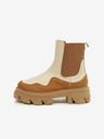 Steve Madden Hnedé a béžové dámske kožené členkové topánky Steve Madden Merilyn