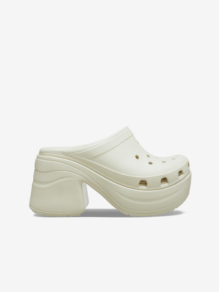 Crocs Krémové dámske papuče Crocs Siren Clog na podpätku