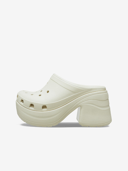 Crocs Krémové dámske papuče Crocs Siren Clog na podpätku