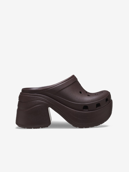 Crocs Hnedé dámske papuče na podpätku Crocs Siren Clog
