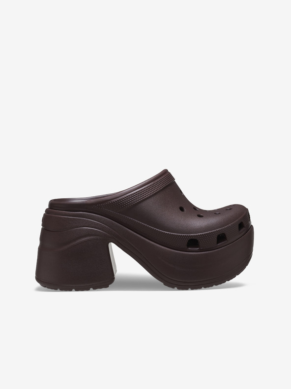 Crocs Hnedé dámske papuče na podpätku Crocs Siren Clog