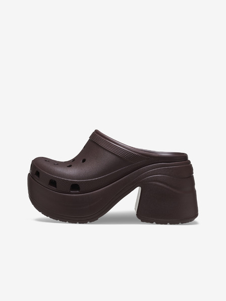 Crocs Hnedé dámske papuče na podpätku Crocs Siren Clog