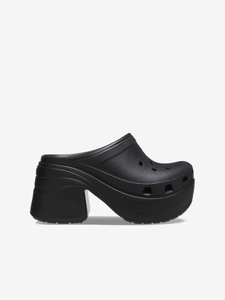 Crocs Čierne dámske papuče na podpätku Crocs Siren Clog