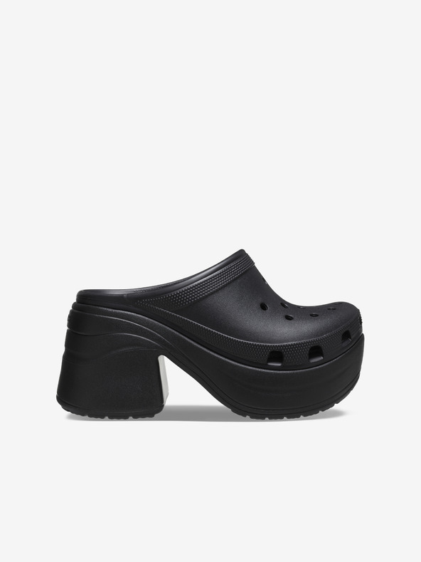 Crocs Čierne dámske papuče na podpätku Crocs Siren Clog