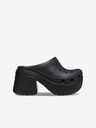 Crocs Čierne dámske papuče na podpätku Crocs Siren Clog