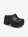 Crocs Čierne dámske papuče na podpätku Crocs Siren Clog