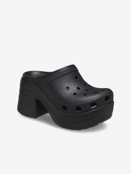 Crocs Čierne dámske papuče na podpätku Crocs Siren Clog