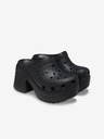 Crocs Čierne dámske papuče na podpätku Crocs Siren Clog