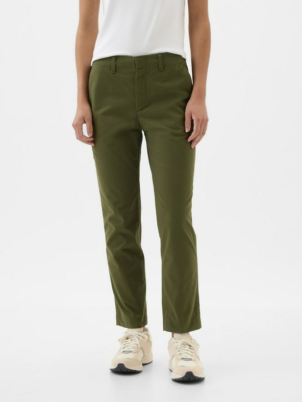 GAP Nohavice s vreckami Mid-Rise Downtown Khaki GAP