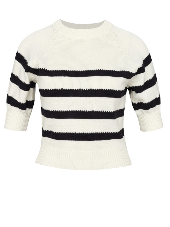 Orsay Krémový dámsky sveter s krátkym rukávom ORSAY