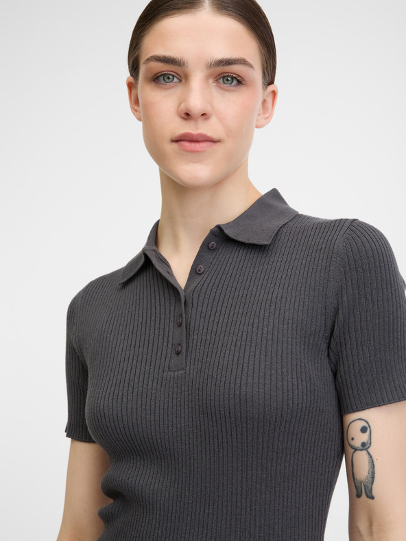 Orsay Tmavosivé dámske tričko s krátkym rukávom ORSAY