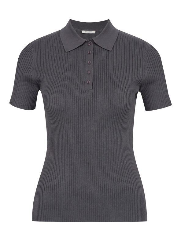 Orsay Tmavosivé dámske tričko s krátkym rukávom ORSAY