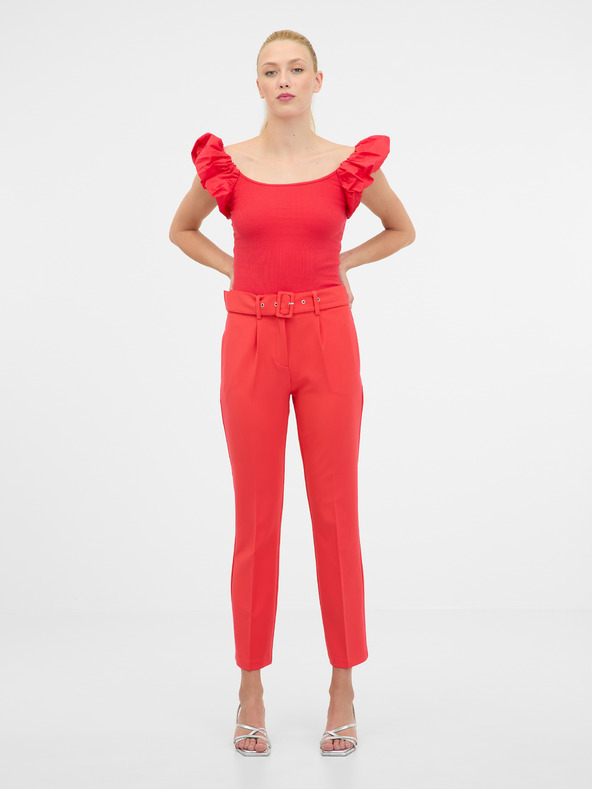 Orsay Červené dámske tričko s krátkym rukávom ORSAY