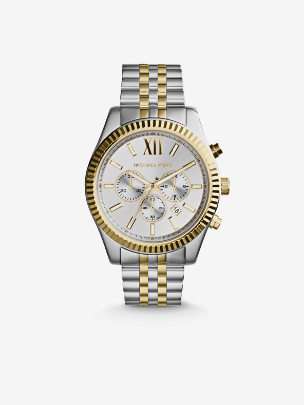 Michael Kors Michael Kors Lexington strieborné a zlaté unisex hodinky