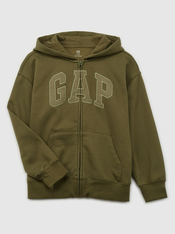 GAP Detská mikina s logom a fleece GAP