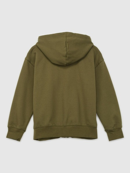 GAP Detská mikina s logom a fleece GAP