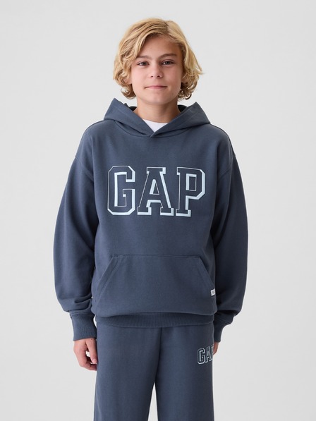 GAP Detská mikina s logom a fleece GAP