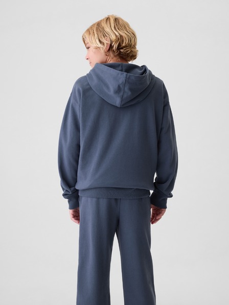GAP Detská mikina s logom a fleece GAP