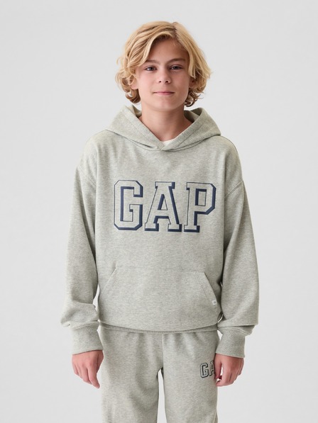 GAP Detská mikina s logom a fleece GAP