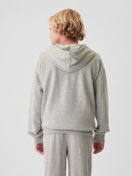 GAP Detská mikina s logom a fleece GAP
