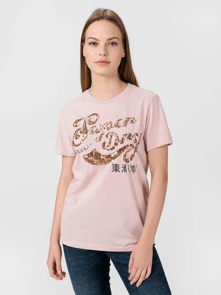 SuperDry Script Sequin Tričko SuperDry