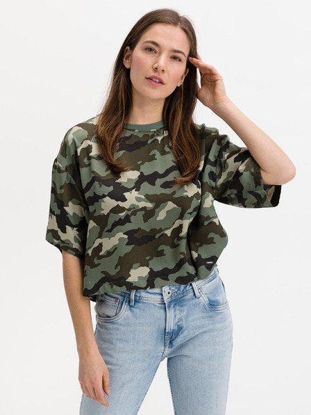 Pepe Jeans Zelené dámske tričko Pepe Jeans Annalisa