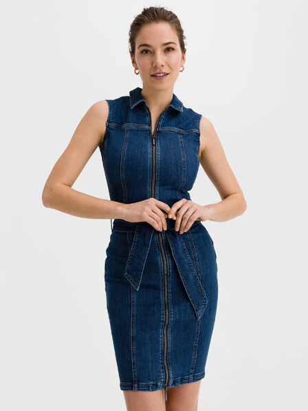 Salsa Jeans Modré džínsové šaty Salsa Jeans