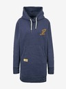 SuperDry Modré dámske mikinové šaty s potlačou na chrbte Superdry