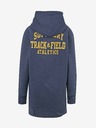 SuperDry Modré dámske mikinové šaty s potlačou na chrbte Superdry