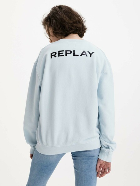 Replay Svetlomodrá dámska mikina Replay