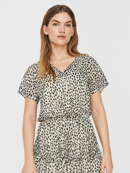 Vero Moda Béžová vzorovaná blúzka VERO MODA Penny
