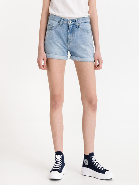 Pepe Jeans Modré džínsové šortky Pepe Jeans Mable