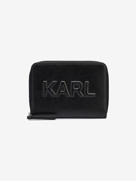 Karl Lagerfeld Čierna dámska kožená peňaženka KARL LAGERFELD