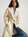 Desigual Béžový dámsky kabát Desigual Marvelous so vzorom