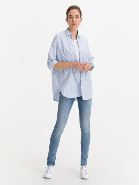 ICHI Modré dámske slim fit džínsy ICHI Erin