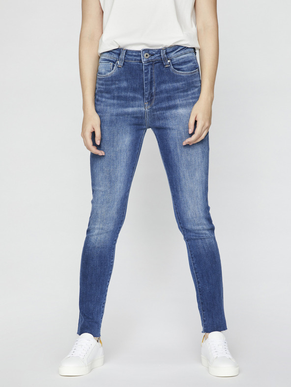 Pepe Jeans Modré dámske slim fit džínsy Pepe Jeans Dion