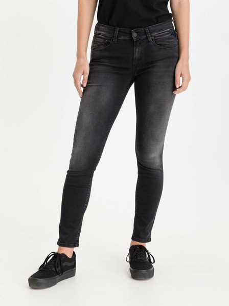 Replay Čierne dámske slim fit džínsy Replay