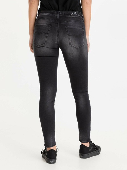 Replay Čierne dámske slim fit džínsy Replay