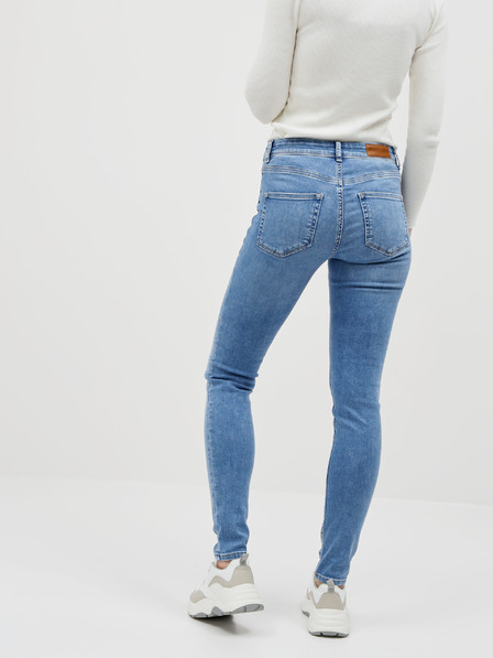 Vero Moda Modré slim fit džínsy VERO MODA Lux