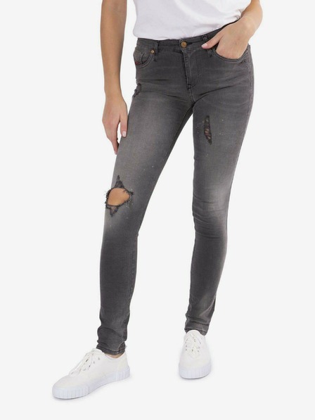 Diesel Diesel Tmavo šedé dámske džínsy Skinzee Skinny Fit