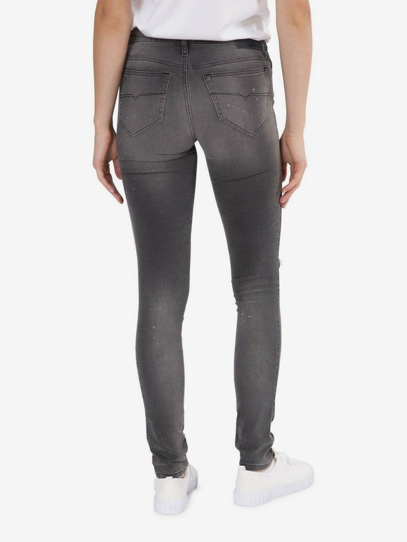 Diesel Diesel Tmavo šedé dámske džínsy Skinzee Skinny Fit
