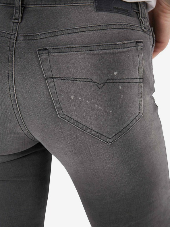 Diesel Diesel Tmavo šedé dámske džínsy Skinzee Skinny Fit