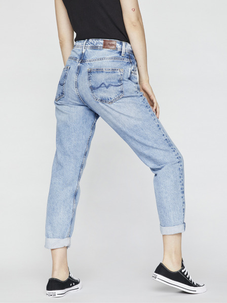 Pepe Jeans Modré dámske boyfriend džínsy Pepe Jeans Violet