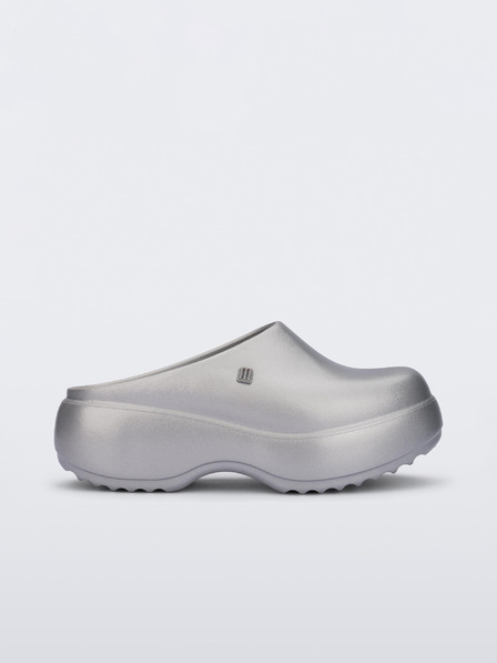 Melissa Strieborné dámske papuče Melissa Free Clog Platform