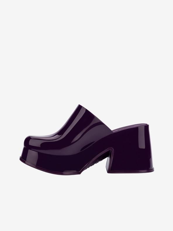 Melissa Fialové dámske papuče na podpätku Melissa Mia