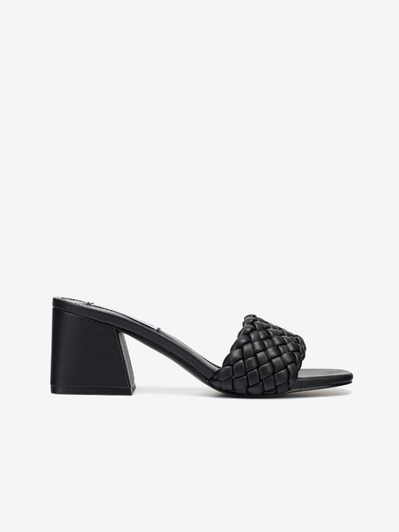 Steve Madden Čierne dámske papuče na podpätku Steve Madden Aspyn Wide